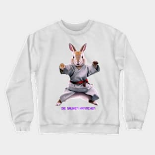 German Karate Rabbit Crewneck Sweatshirt